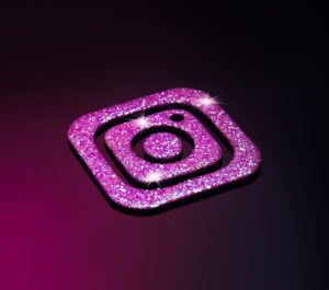 Логотип instagramm с блёстками